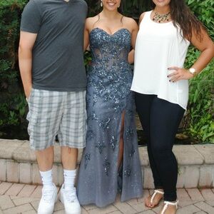 COPY - Beautiful navy sweetheart long prom dress, jovani!